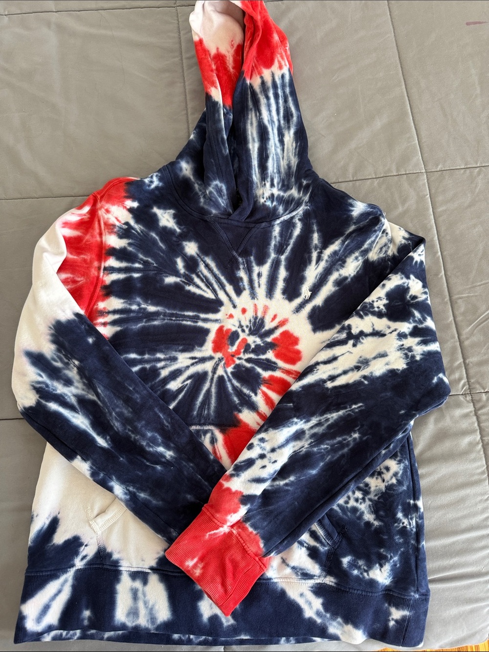 Polo Ralph Lauren Red, Navy & White Tie-Dye Hoodie boys xl